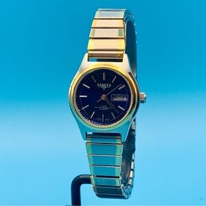 DAKOTA Women’s Quartz Wristwatch Gold Plated All Stainless Steel Day Date Works